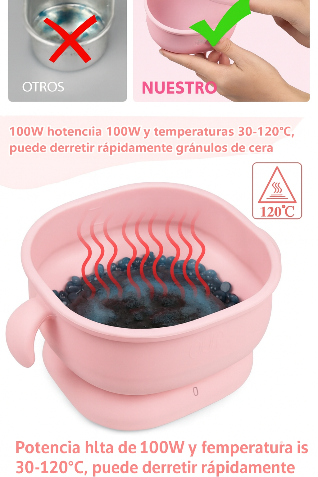 Calentador de Cera Depilatoria Plegable  